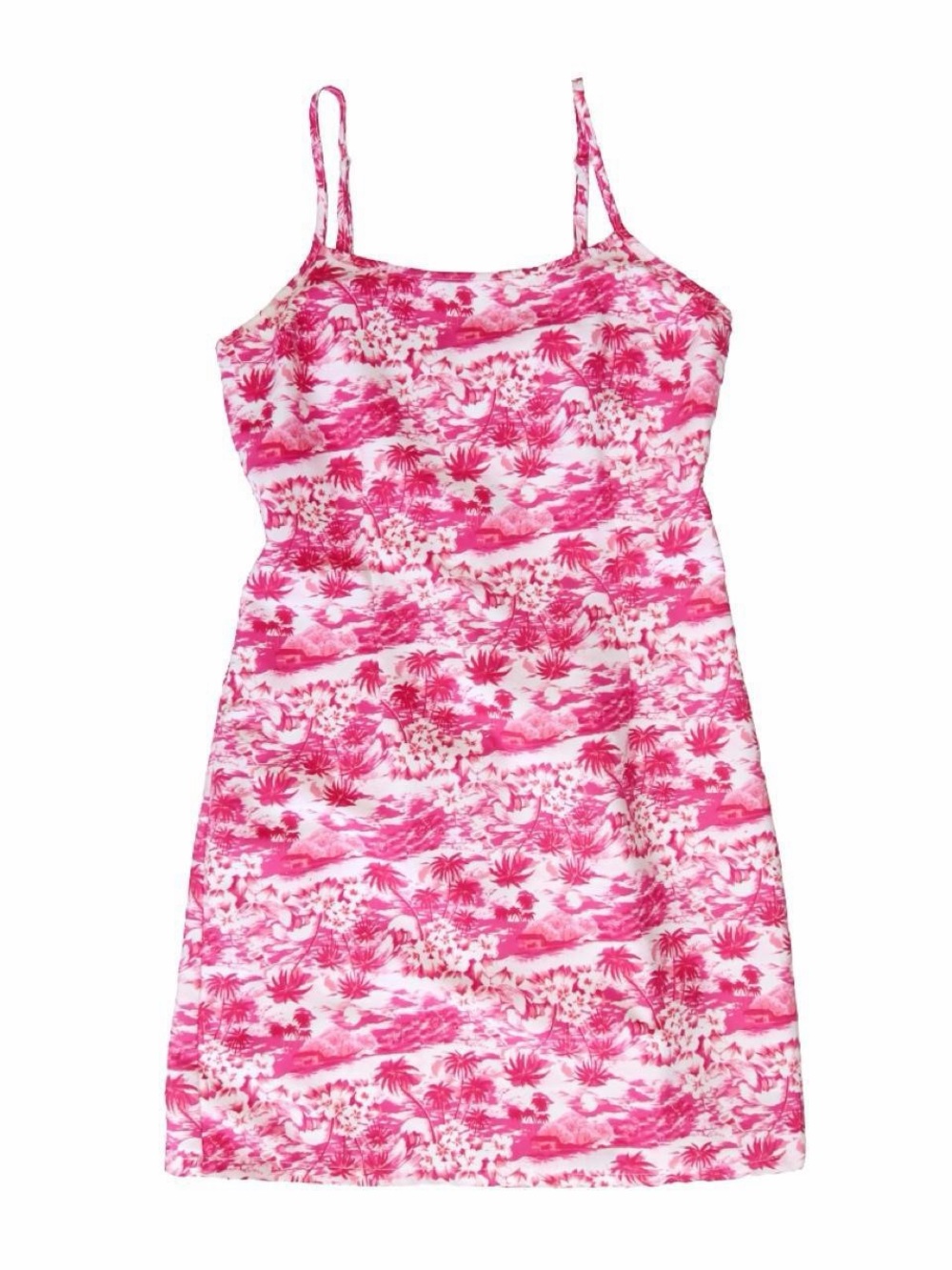 Pura Vida Pink Tropical Print Mini Dress